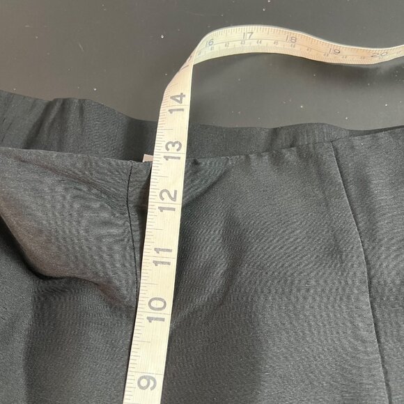 Liz Claiborne Black 100% Silk Women's Dress Pants Size 12 Side Zipper Flat Front - Picture 8 of 11